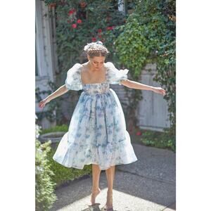 NWT Selkie La Belle Etoile Floral Romantic French Country Coquette Fairy Dress L